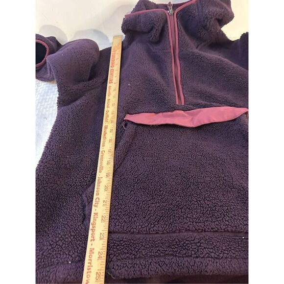 North Face Sherpa cozy Pull Over  1/4 zip xl purples Jacket - Picture 9 of 10